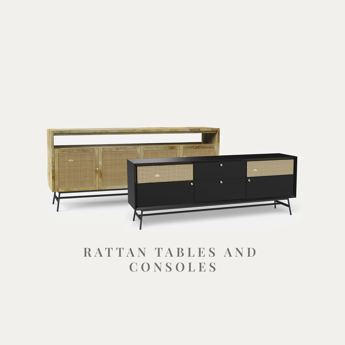 Rattan Tables and Consoles