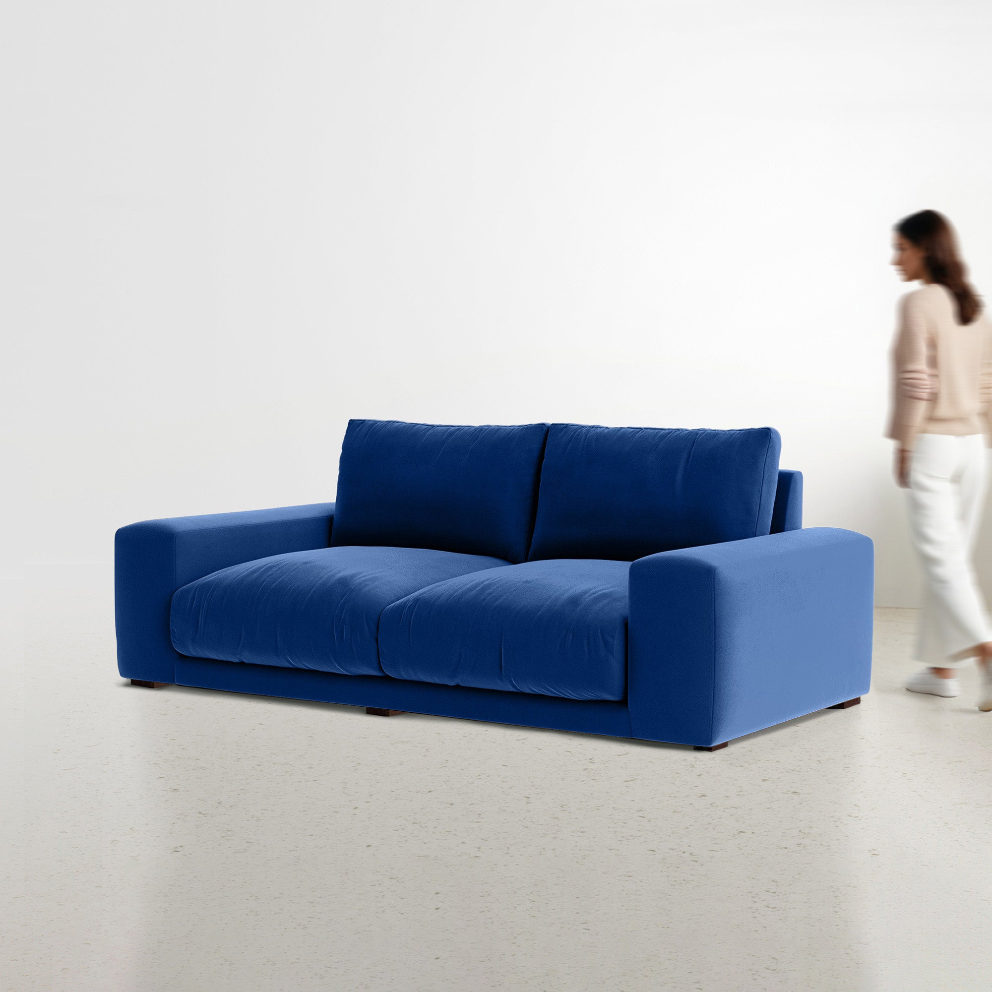 Derek Large Two Seater Sofa in Solid Wood Frame - 82