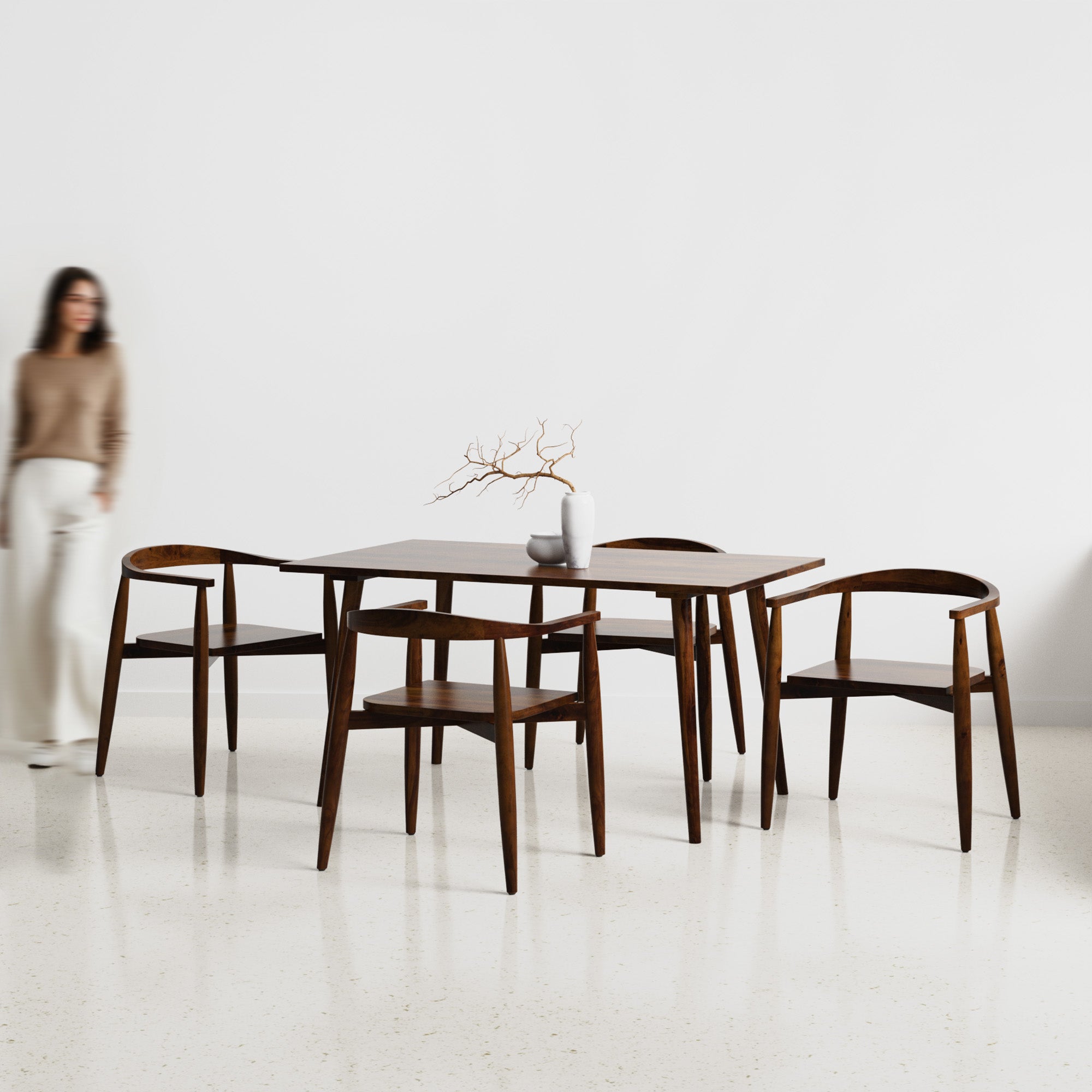 Helena Millie Walnut Dining Table Set Seater/All sizes