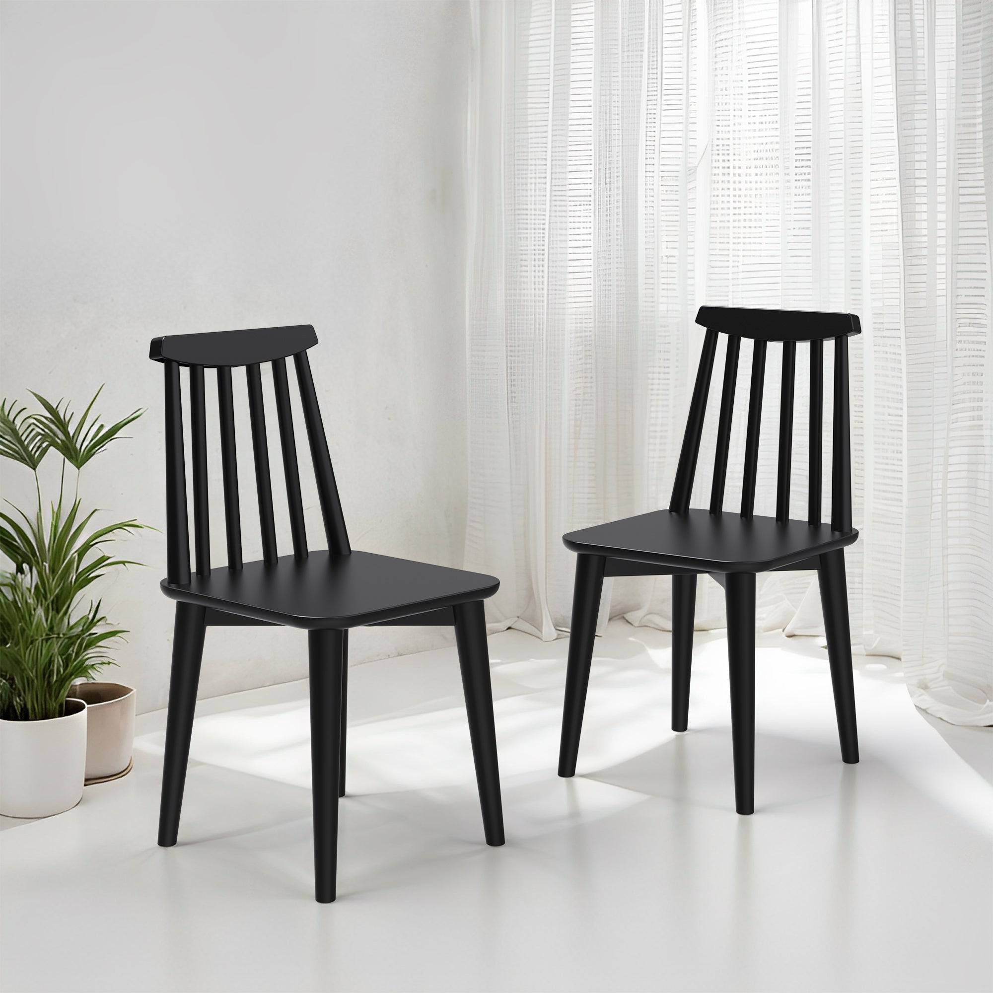 Polly Chair Black Set of Two
