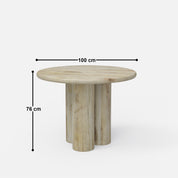 Amor Round Luxury Dining Table - 4 & 6 Seater/All Sizes