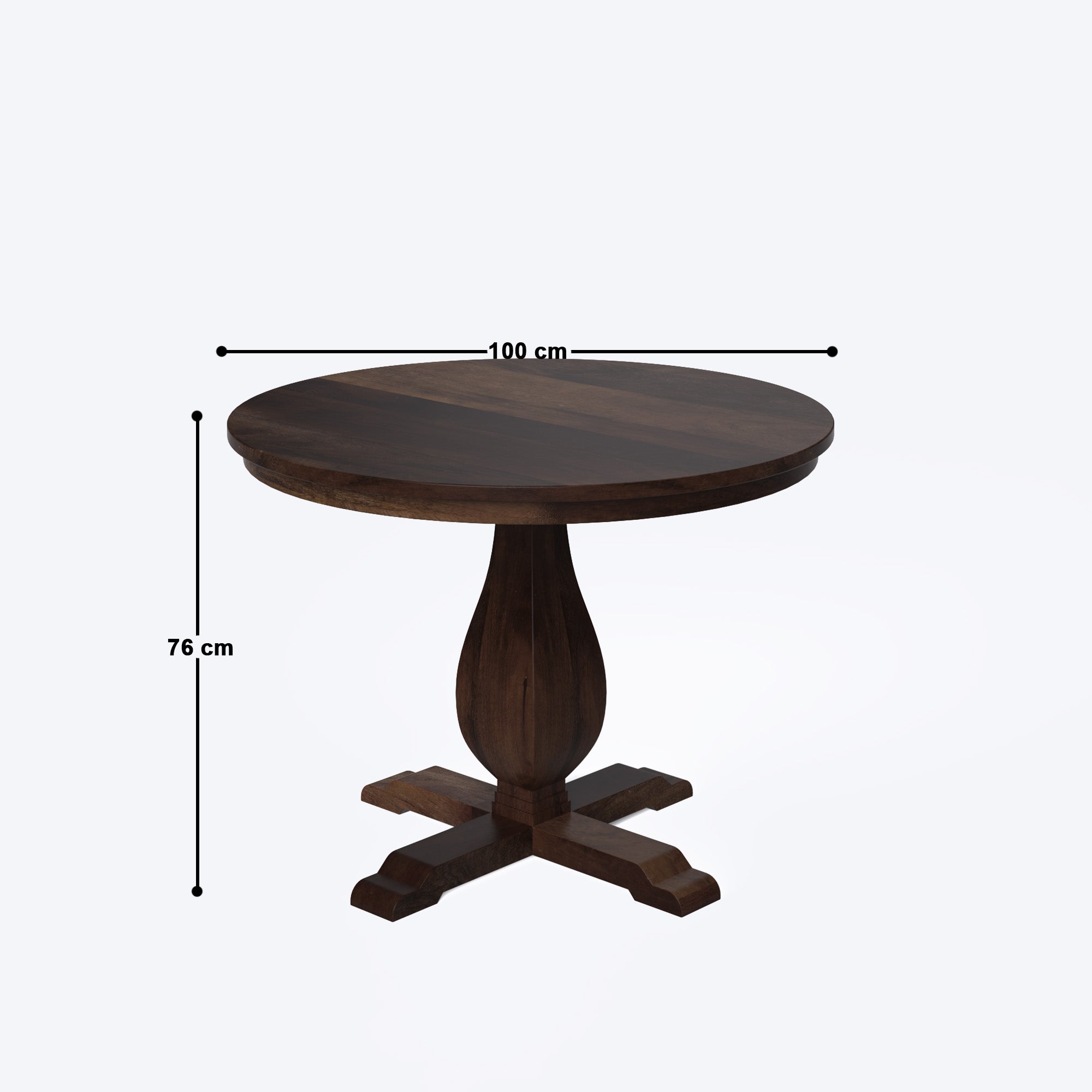 Derbyshire Round Dining Table - 4 & 6 Seater/All Sizes - Crafts Mill Bespoke Furniture - Dining