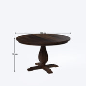 Derbyshire Round Dining Table - 4 & 6 Seater/All Sizes - Crafts Mill Bespoke Furniture - Dining