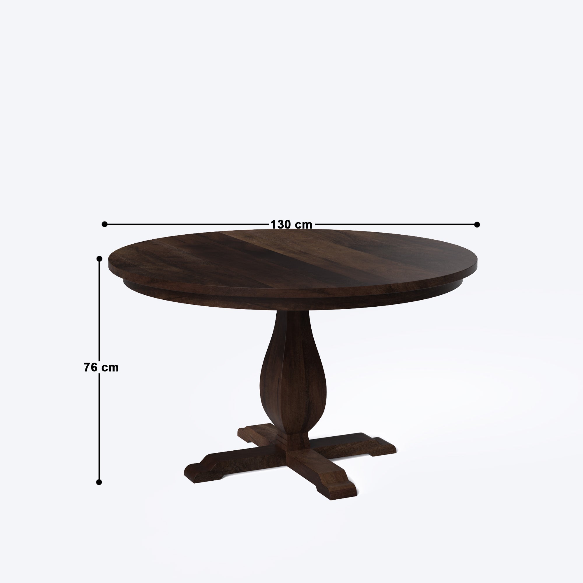 Derbyshire Round Dining Table - 4 & 6 Seater/All Sizes - Crafts Mill Bespoke Furniture - Dining
