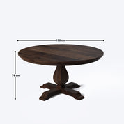 Derbyshire Round Dining Table - 4 & 6 Seater/All Sizes - Crafts Mill Bespoke Furniture - Dining