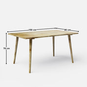 Helena Plain Top Dining Table - 6 seater/150 cm