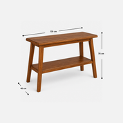 Acacia Wood Console Table with Horizontal Supports