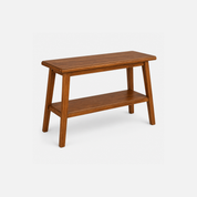 Acacia Wood Console Table with Horizontal Supports