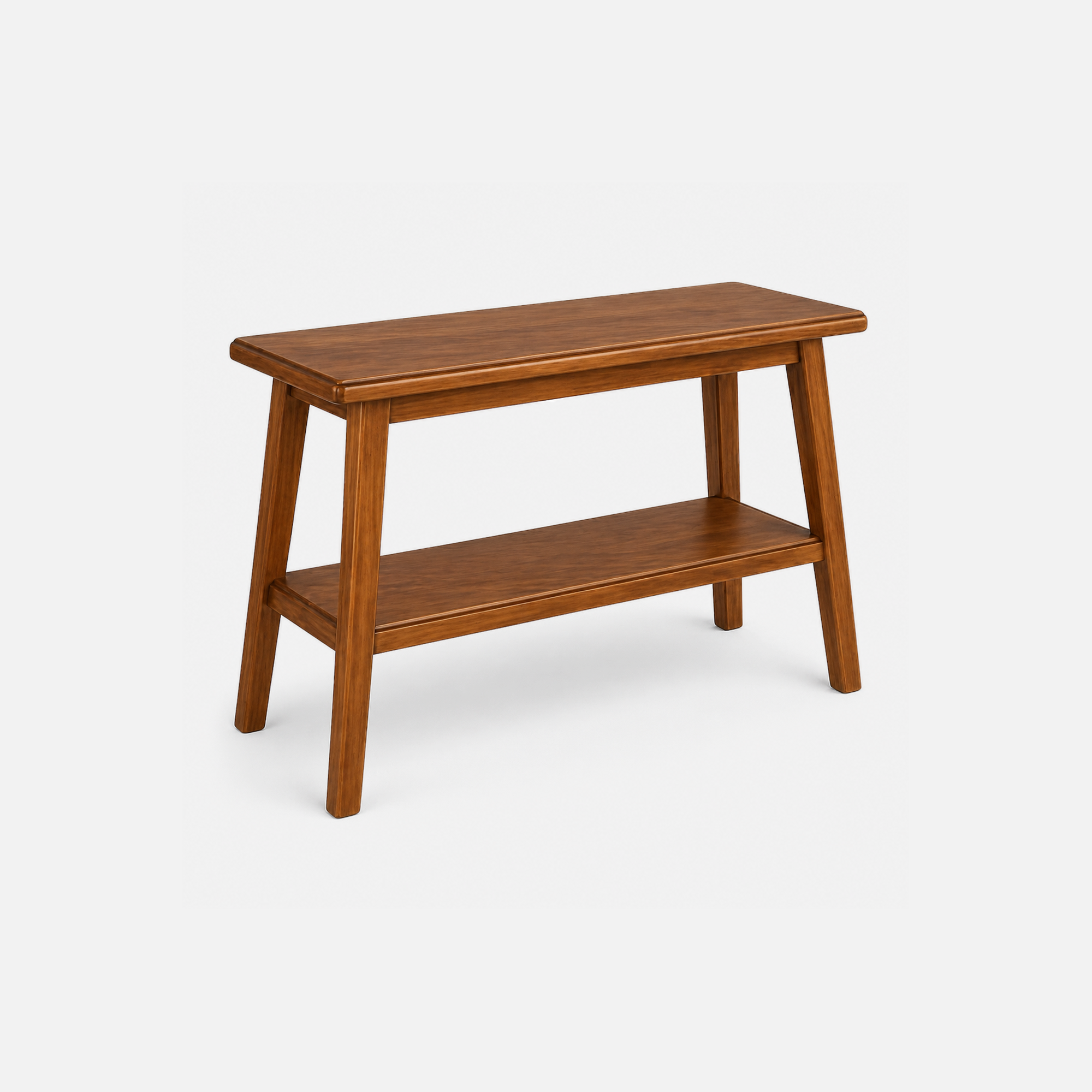 Acacia Wood Console Table with Horizontal Supports