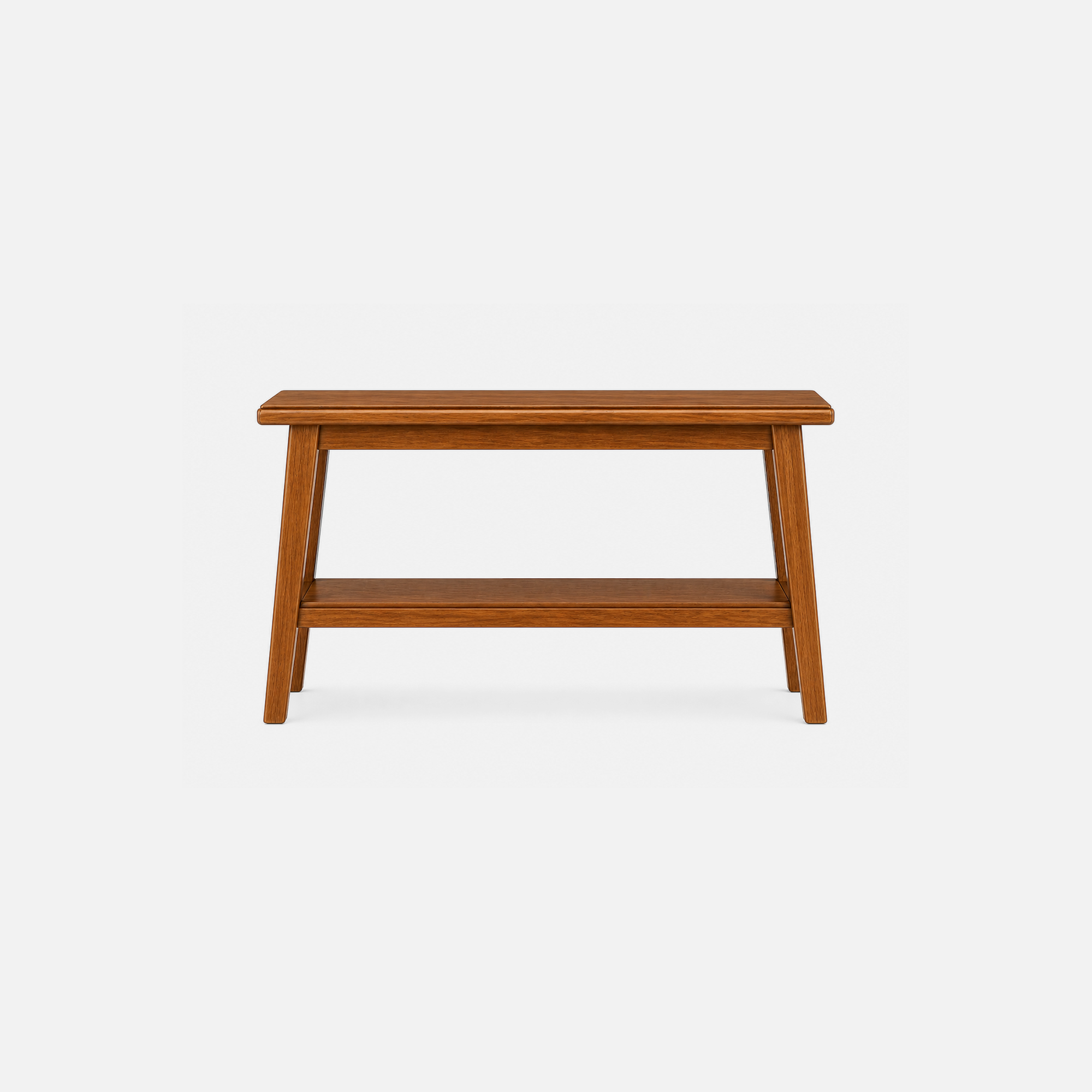 Acacia Wood Console Table with Horizontal Supports