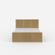 Adelaide Rattan Rollout Storage Bed - Queen with 4 Rollout Storage Boxes (60 W X 78 D inches) - Mango