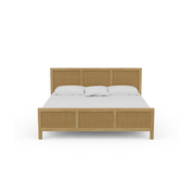 Adelaide Solid Wood Rattan Bed - King (72 W X 78 D inches) - Mango