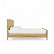 Adelaide Solid Wood Rattan Bed - King (72 W X 78 D inches) - Mango