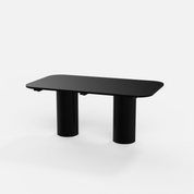 Alba-Jean Dining Table Set - Large 6 Seater - Table (175 cm x 90 cm x 76 cm H) + 6 Jean Chairs - Mango Table + Sheesham Seating