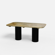 Alba-Bob Dining Table Set - Large 6 Seater - Table (175 cm x 90 cm x 76 cm H) + 6 Bob Chairs - Mango Table + Sheesham Seating