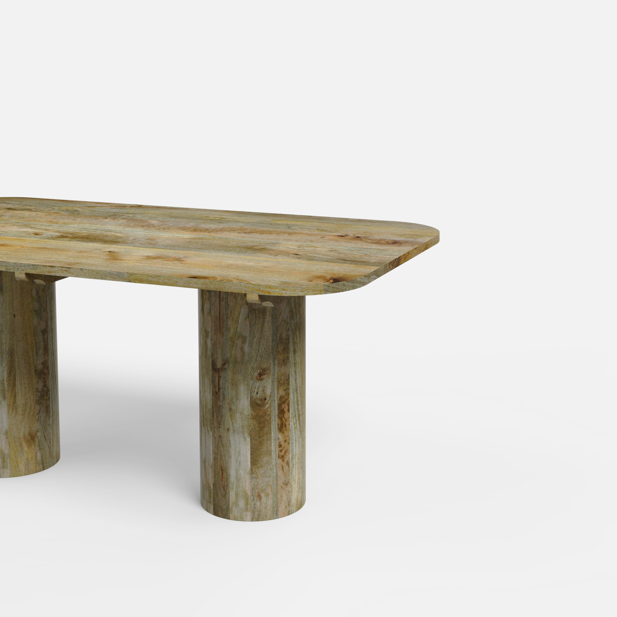 Alba Luxury Dining Table - Large 6 Seater - 175 cm x 90 cm x 76 cm H - Mango