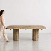Alba Luxury Dining Table - 8 Seater - 210 cm x 100 cm x 76 cm H - Mango