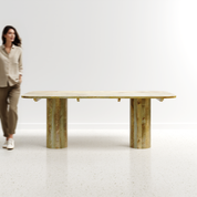Alba Luxury Dining Table - 8 Seater - 210 cm x 100 cm x 76 cm H - Mango