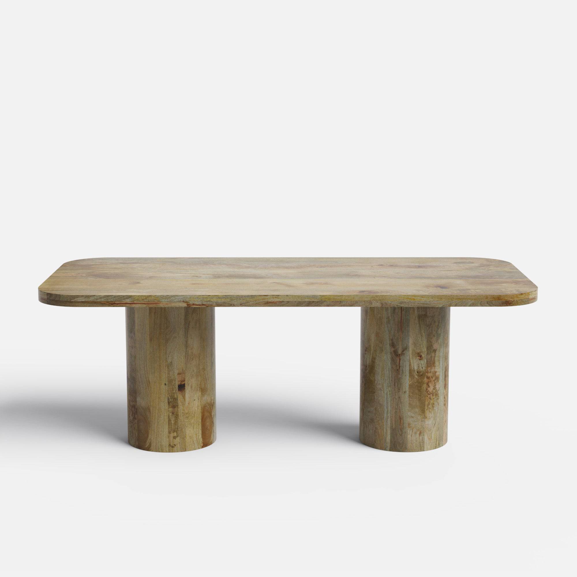 Alba Luxury Dining Table - 8 Seater - 210 cm x 100 cm x 76 cm H - Mango