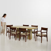 Alba-Kiyomi Dining Table Set - 6 & 8 Seater/ All sizes