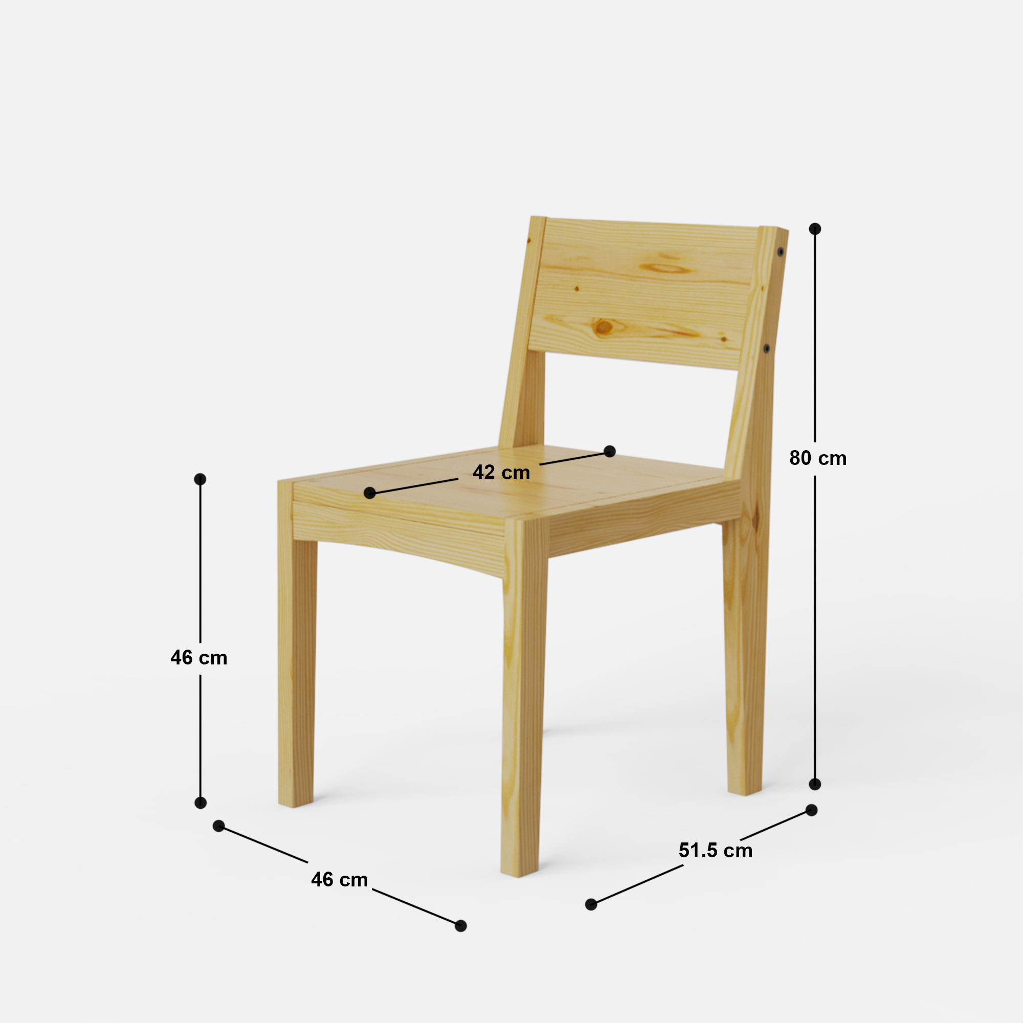 Albert Solid Wood Dining Chair - Crafts Mill Bespoke Furniture - Dining