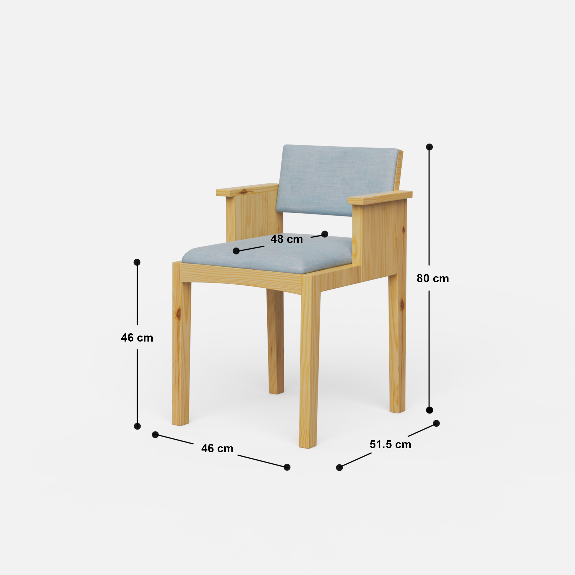 Albert Upholstered Arm Dining Chair - Crafts Mill Bespoke Furniture - Dining