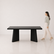 Alejandro Black Luxury Dining Table - Large 6 Seater - 175 cm x 90 cm x 76 cm H - Mango