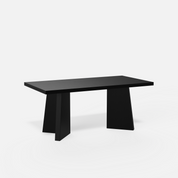 Alejandro Black Luxury Dining Table - Large 6 Seater - 175 cm x 90 cm x 76 cm H - Mango
