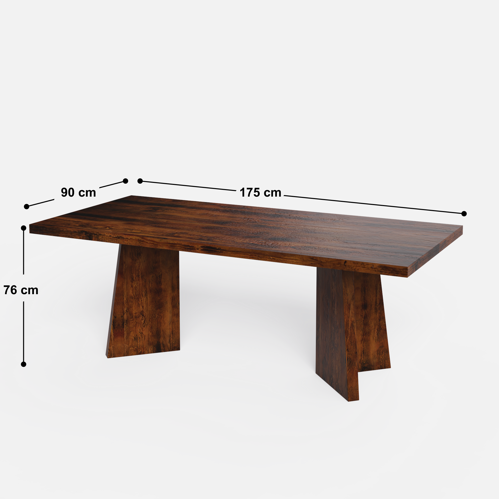 Alejandro-Kiyomi Dining Table Set - 8 Seater - Table (210 cm x 100 cm x 76 cm H) + 8 Kiyomi Chairs - Mango Table + Sheesham Seating