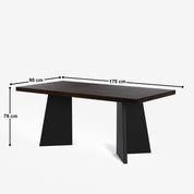Alejandro-Manor Textured Walnut Dining Table Set - 6 & 8 Seater/ All sizes - Crafts Mill Bespoke Furniture - Dining