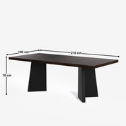 Alejandro-Manor Textured Walnut Dining Table Set - 6 & 8 Seater/ All sizes - Crafts Mill Bespoke Furniture - Dining
