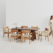 Alejandro-Kiyomi Dining Table Set - 6 & 8 Seater/ All sizes