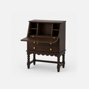 Alva Mango Natural Finish Secretary Desk with Drawers
