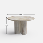 Amor Round Luxury Dining Table - 4 & 6 Seater/All Sizes - Crafts Mill Bespoke Furniture - Dining