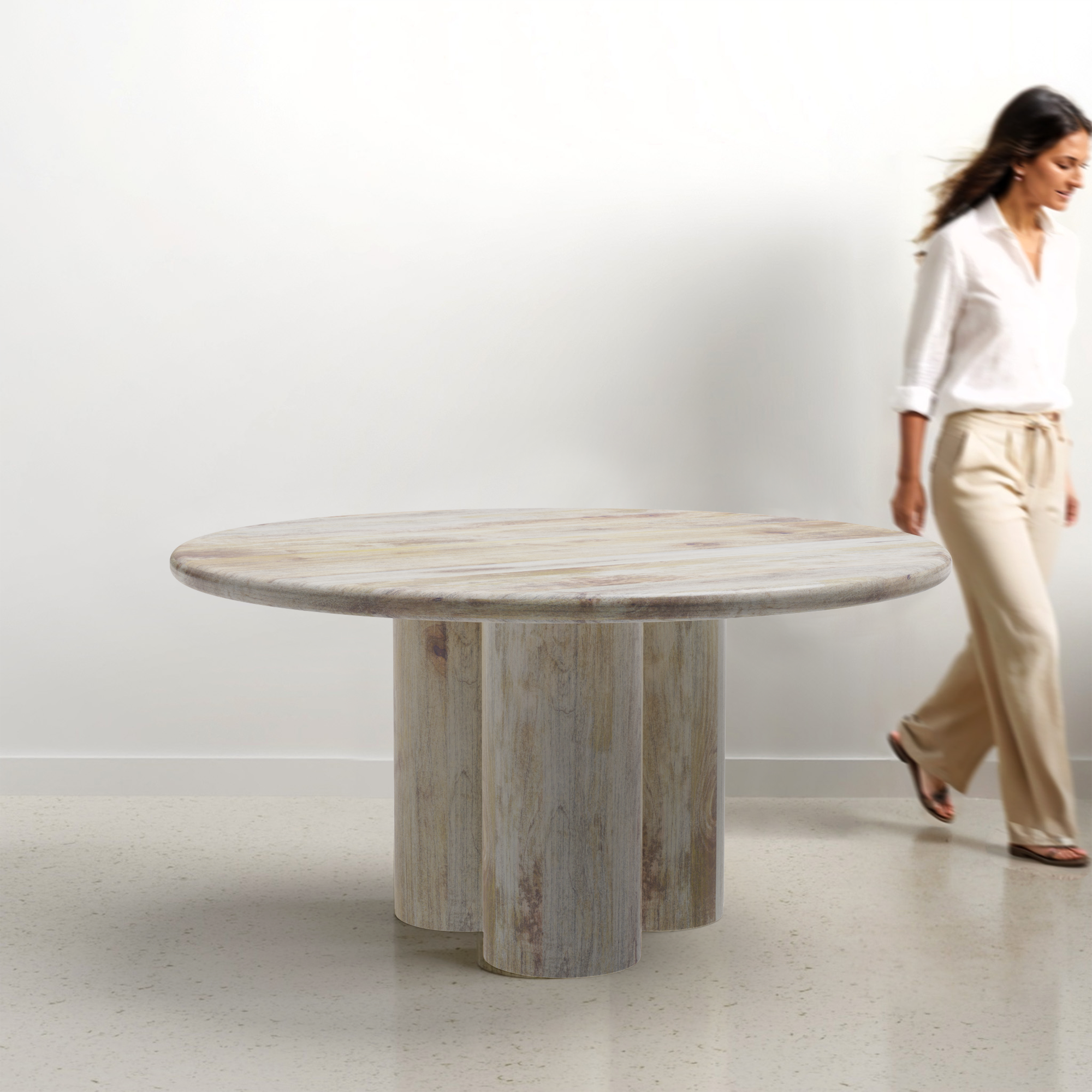 Amor Round Luxury Dining Table - 4 & 6 Seater/All Sizes - Crafts Mill Bespoke Furniture - Dining