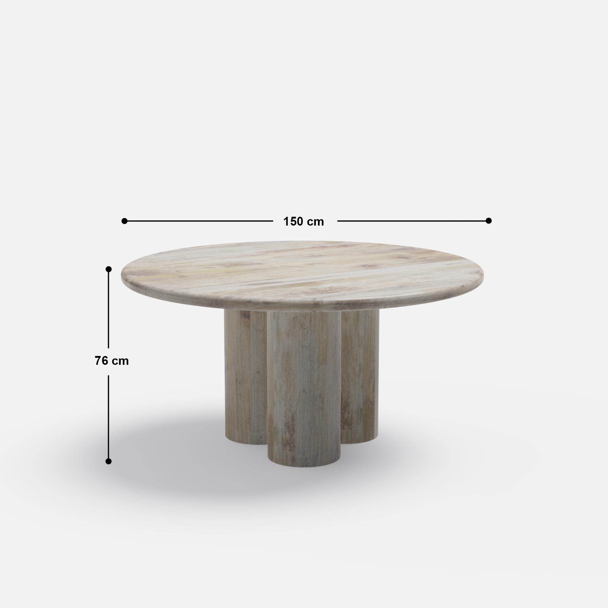 Amor Round Luxury Dining Table - 4 & 6 Seater/All Sizes - Crafts Mill Bespoke Furniture - Dining