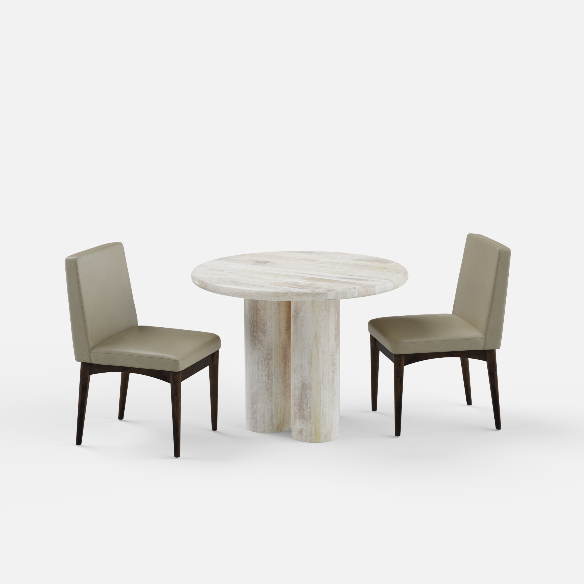 Amor-Lidia Dining Table Set - 2, 4 & 6 Seater/ All sizes - Crafts Mill Bespoke Furniture - Dining