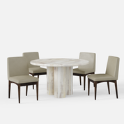 Amor-Lidia Dining Table Set - 2, 4 & 6 Seater/ All sizes - Crafts Mill Bespoke Furniture - Dining