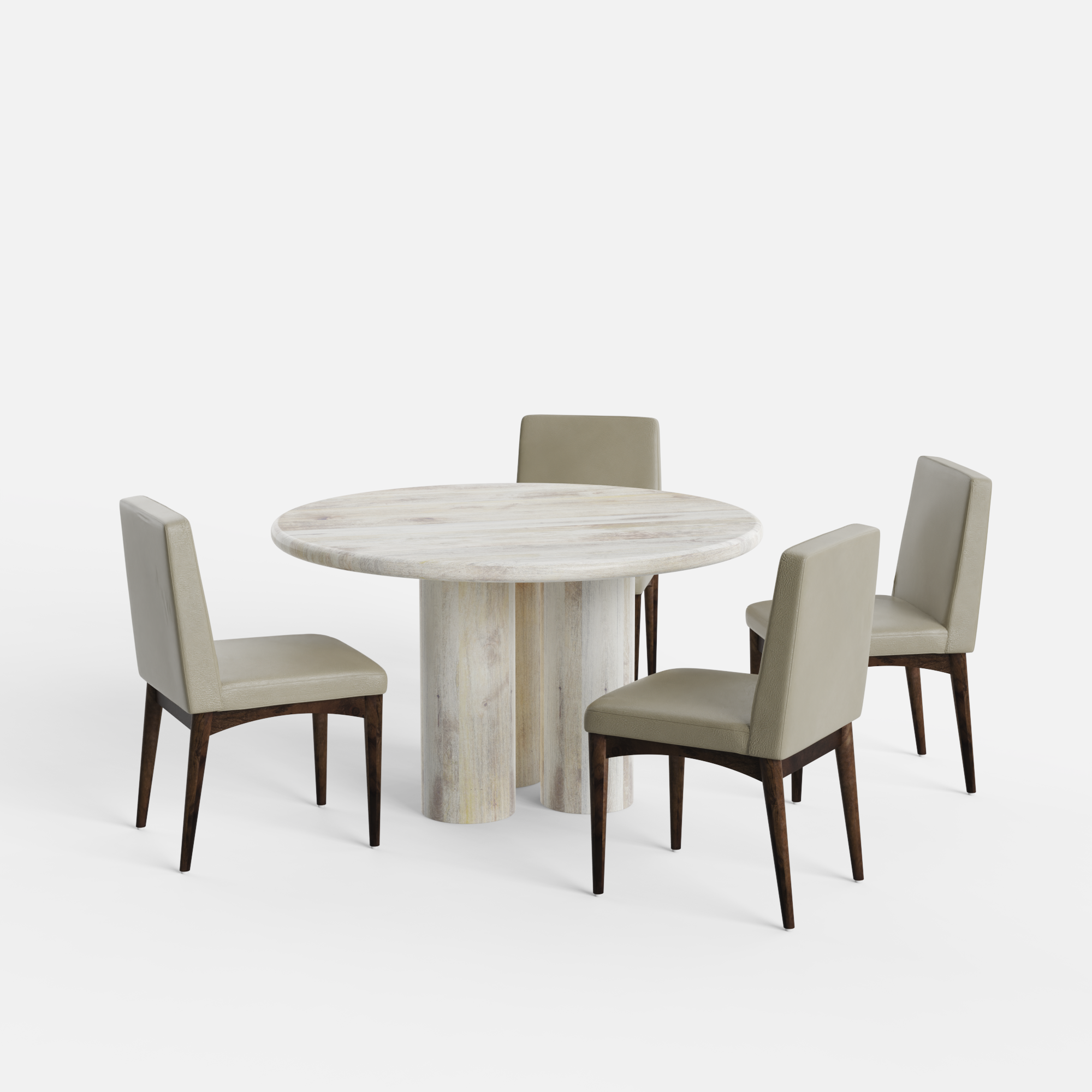 Amor-Lidia Dining Table Set - 2, 4 & 6 Seater/ All sizes - Crafts Mill Bespoke Furniture - Dining