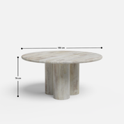 Amor-Pierre Dining Table Set - 2, 4 & 6 Seater/ All sizes - Crafts Mill Bespoke Furniture - Dining