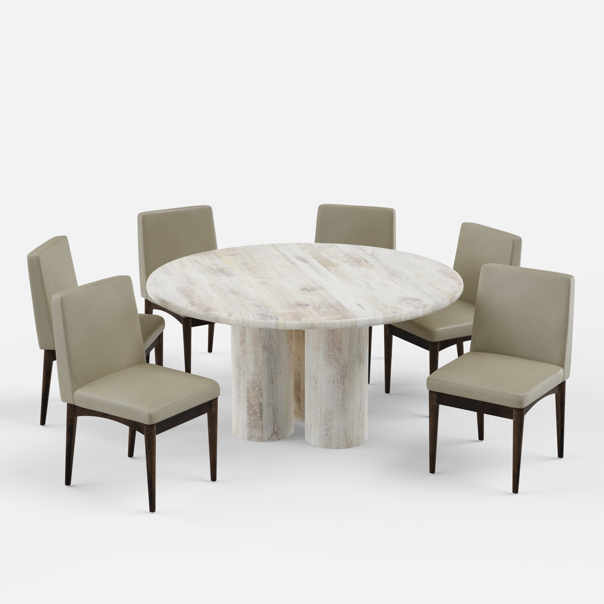 Amor-Lidia Dining Table Set - 2, 4 & 6 Seater/ All sizes - Crafts Mill Bespoke Furniture - Dining
