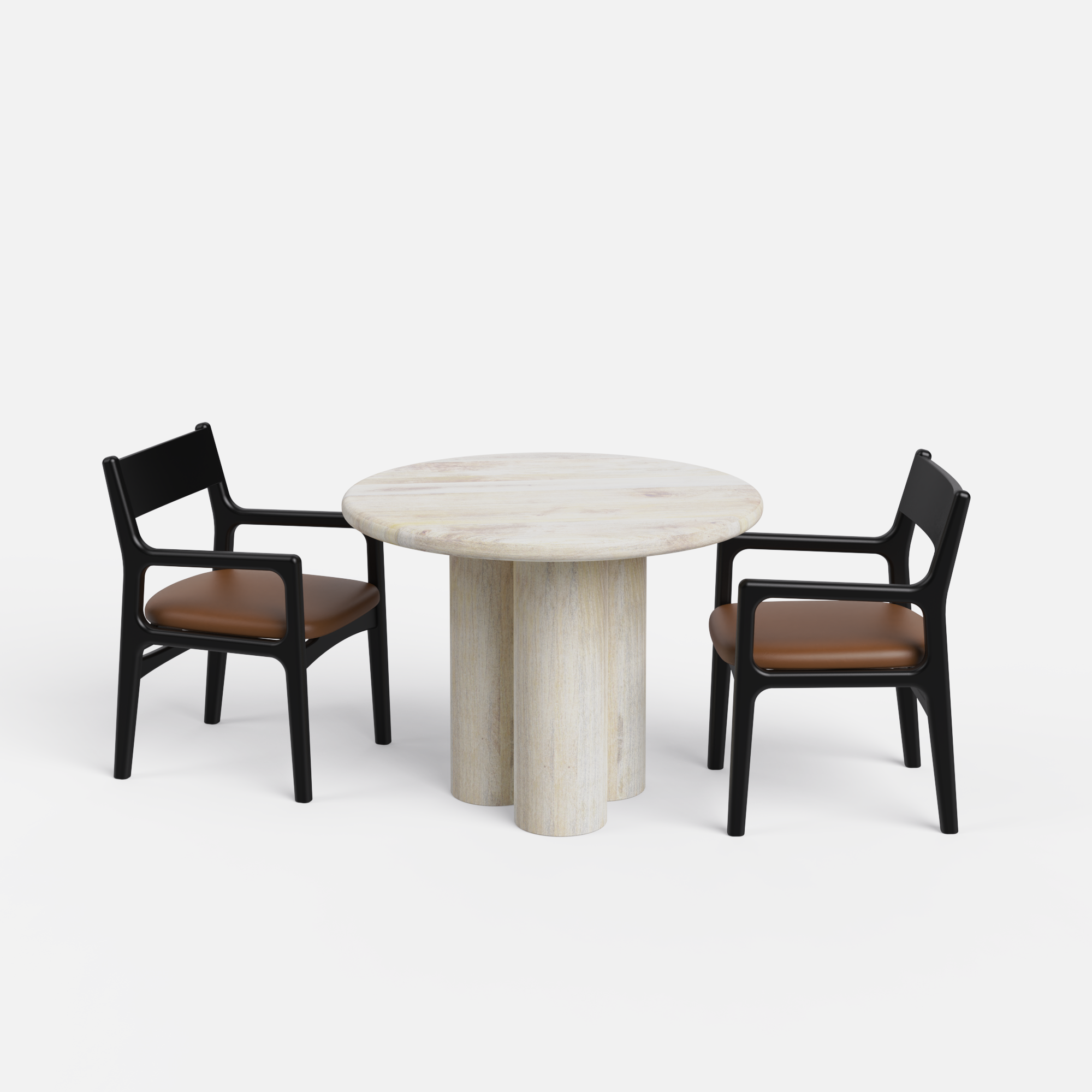 Amor-Kiyomi Dining Table Set - 2, 4 & 6 Seater/ All sizes - Crafts Mill Bespoke Furniture - Dining