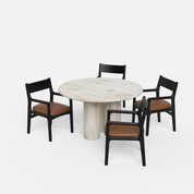 Amor-Kiyomi Dining Table Set - 2, 4 & 6 Seater/ All sizes - Crafts Mill Bespoke Furniture - Dining