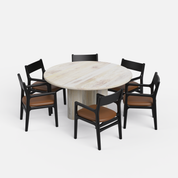 Amor-Kiyomi Dining Table Set - 2, 4 & 6 Seater/ All sizes - Crafts Mill Bespoke Furniture - Dining