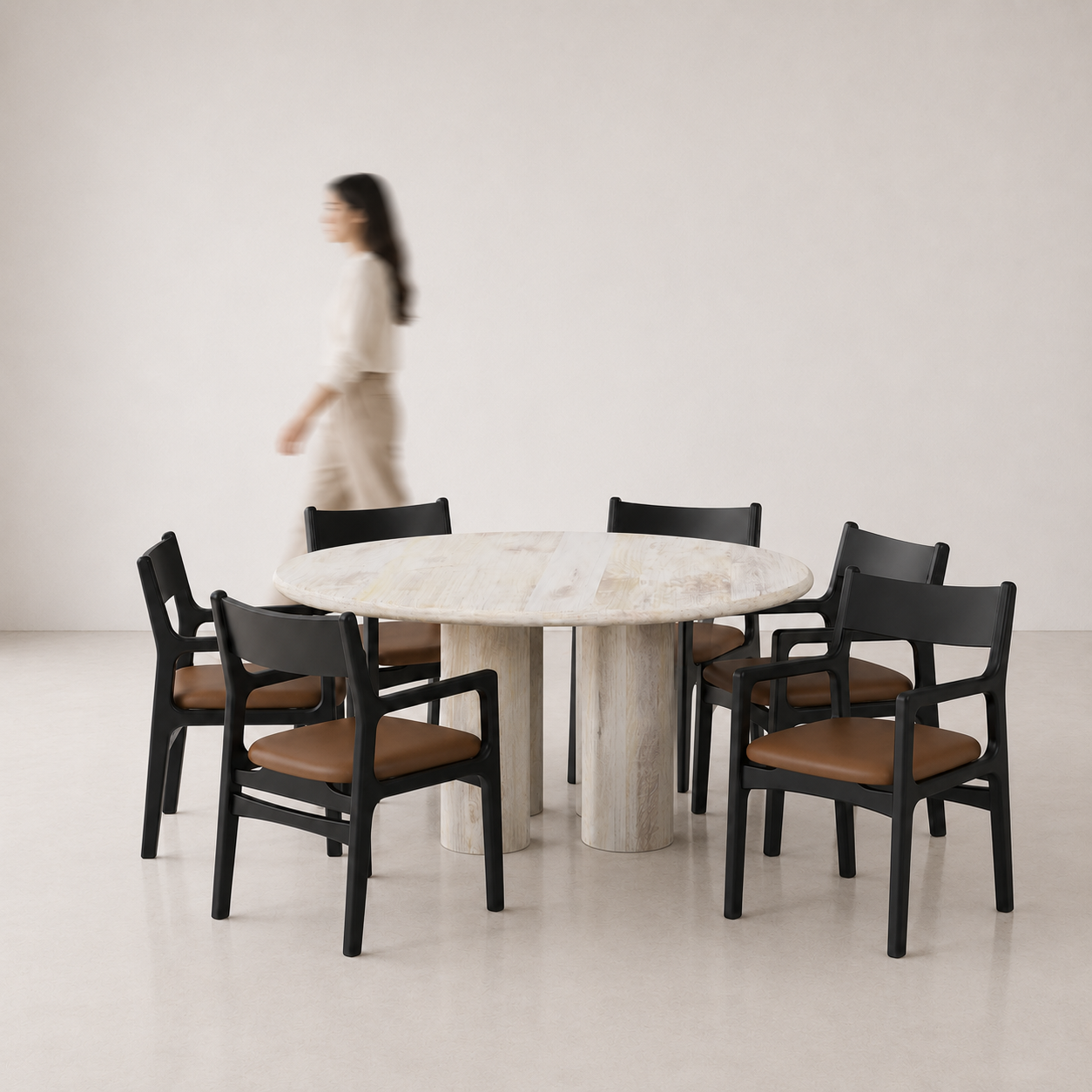 Amor-Kiyomi-Dining-set-150cm-white-distressed-mango-table-6-schairs-black-polish-on-sheehsam-tan-leather-fabric-C1.png
