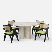 Amor-Pierre Dining Table Set - 2, 4 & 6 Seater/ All sizes - Crafts Mill Bespoke Furniture - Dining