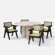 Amor-Pierre Dining Table Set - 2, 4 & 6 Seater/ All sizes - Crafts Mill Bespoke Furniture - Dining