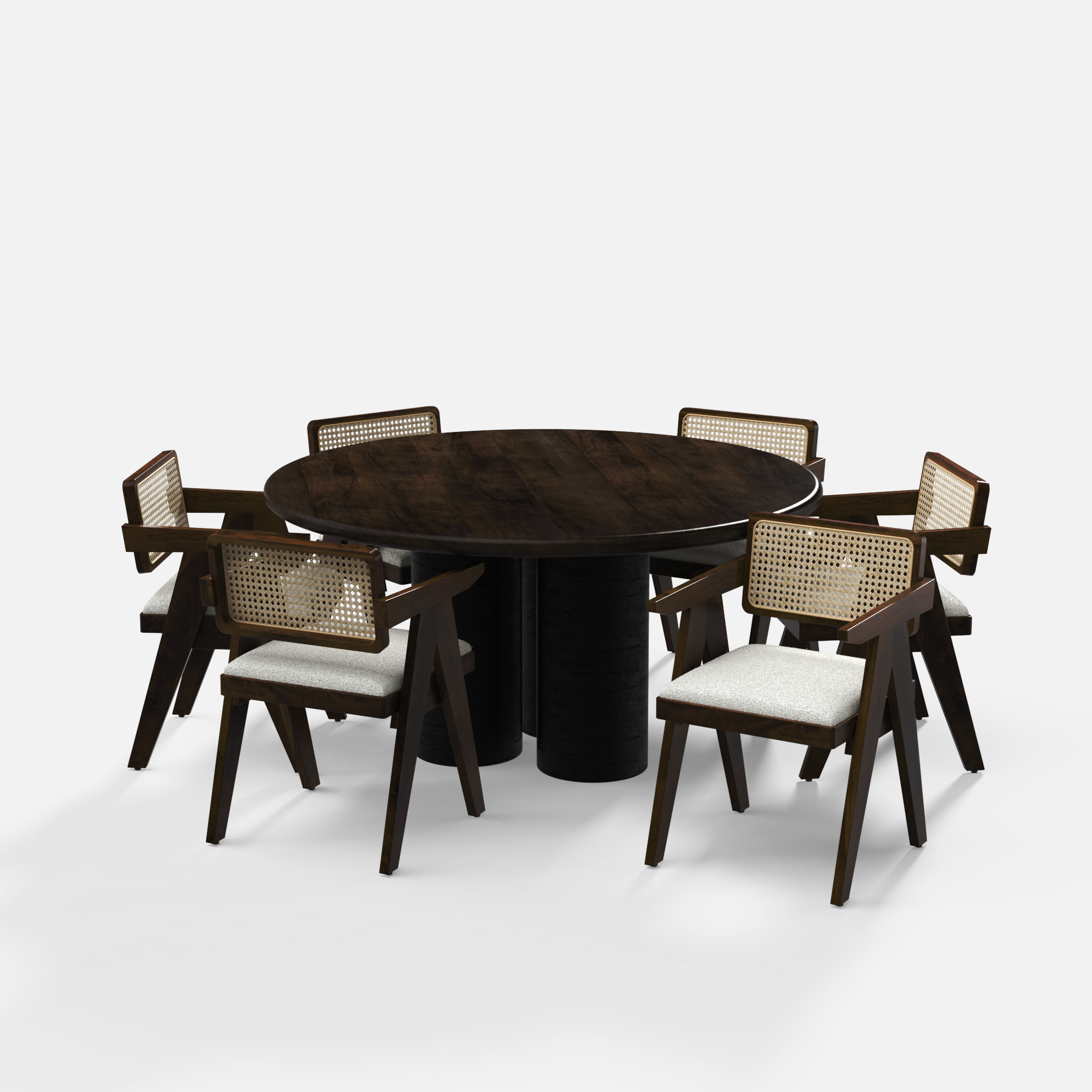 Amor-Pierre-dining-set-150cm-textured-walnut-top-black-legs-mango-table-6-chairs-black-on-sheesham-lilia-boucle-V1.png