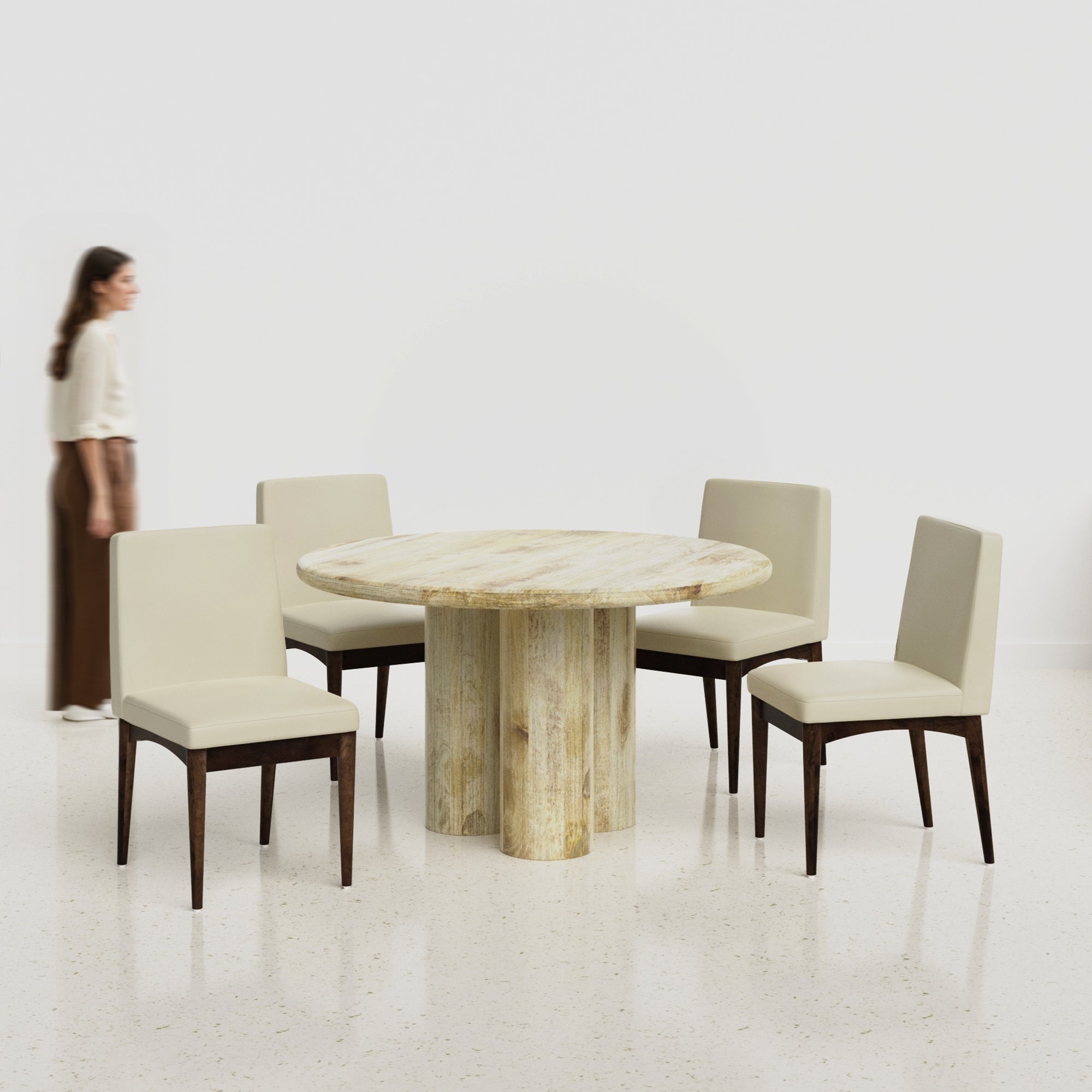 Amor-Lidia Dining Table Set - 2, 4 & 6 Seater/ All sizes