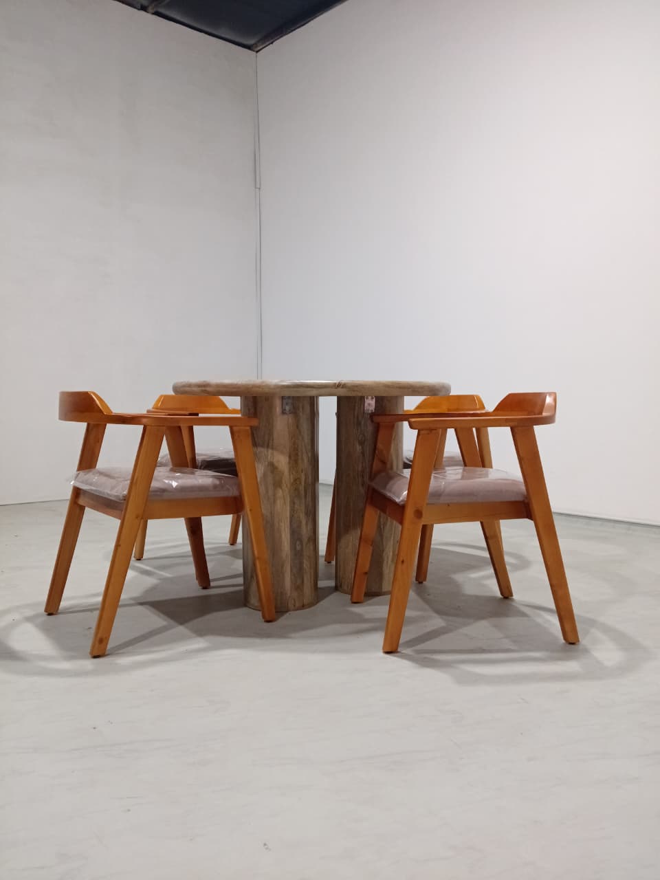  Amor Miller Dining  4 Seater Set 100cm -Natural Polish 
